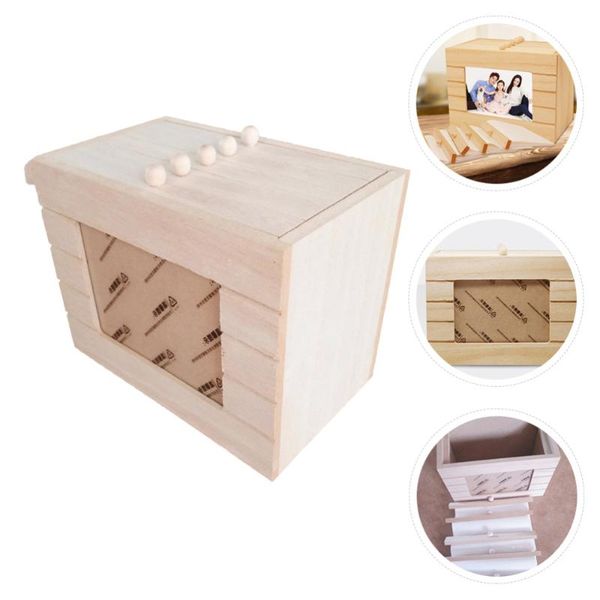 

frames wooden time treasure box po memorial keepsake storage with frame