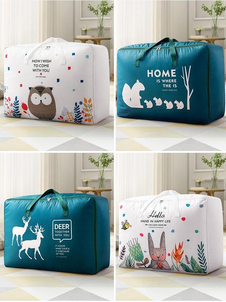 

duffel bags large travel bag quilt storage kindergarten clothing finishing oxford cloth essential artifact moving packaging
