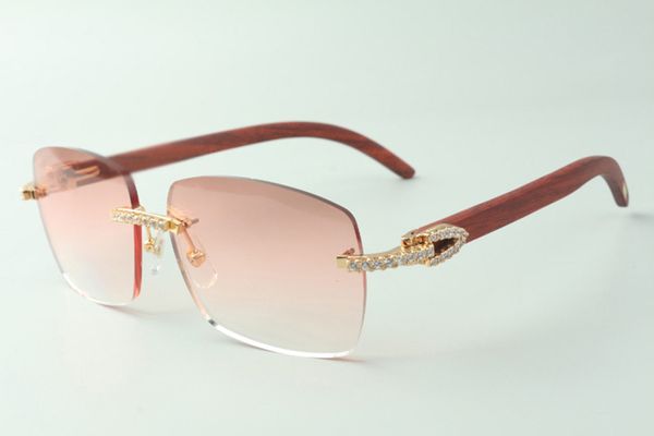 

direct sales medium diamond sunglasses 3524025 with original wooden temples designer glasses, size: 18-135 mm, White;black