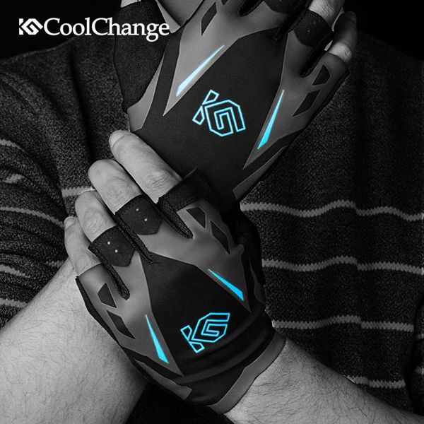 

cycling gloves summer sports anti-sweat gel bicycle anti-slip breathable half finger bike for men women, Black