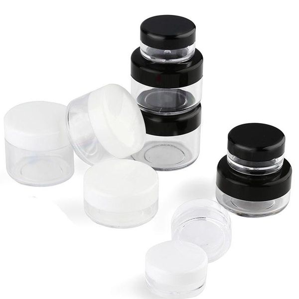 

storage bottles & jars 100pcs empty 2g/3g/5g/10g/15g/20g plastic cosmetic makeup jar pots sample bottle eyeshadow cream lip container b