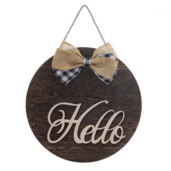 

hello sign wooden hanging for front porch spring wreath door decoration restaurant, home, outdoor1