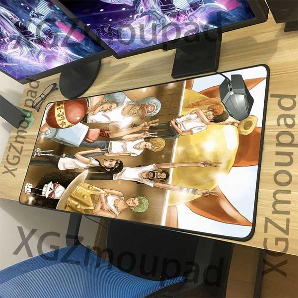 

mouse pads & wrist rests xgz large game pad black precision lock edge anime one piece computer table mat rubber non-slip custom couple coast