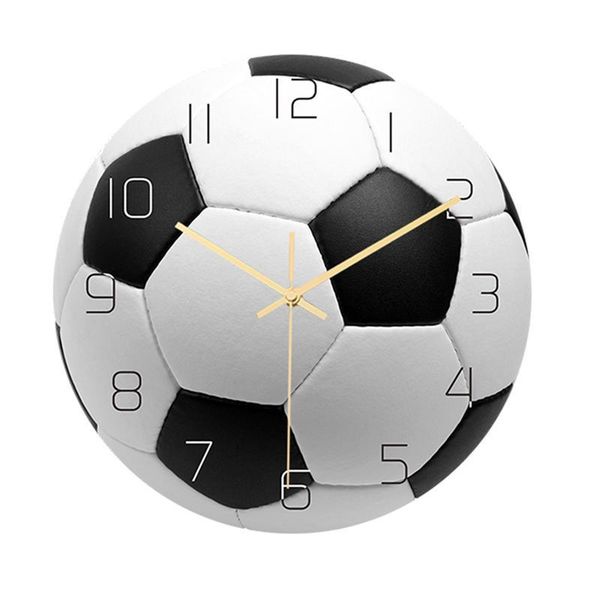 

wall clocks creative football clock acrylic footballs design hanging mute decorative decor home