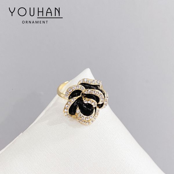 

net red petal index finger south korea personality fashion niche design ring femininity adjustable opening, Silver