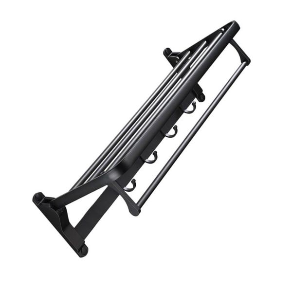 

towel racks multi-functional rack bathroom hanging rod wall-mounted storage