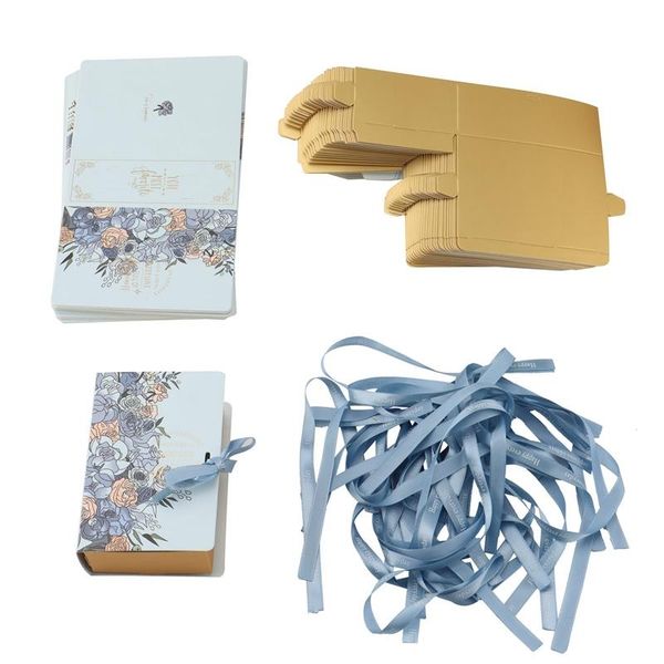 

gift wrap 25pcs wedding party favor box,wedding candy boxes bags treat box with ribbons for birthday
