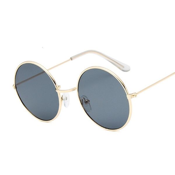 

luxury designer sunglasses 2021 retro round pink women brand designer sun glasses for alloy mirror female oculos de sol black, White;black