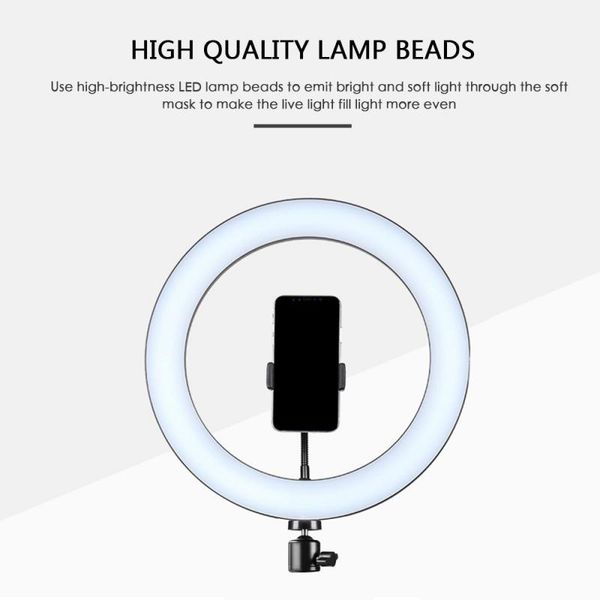 

cell phone mounts & holders 20/26cm diameter fill light ring led lamp po video camera ringlight 3 modes dimmable for mobile phones