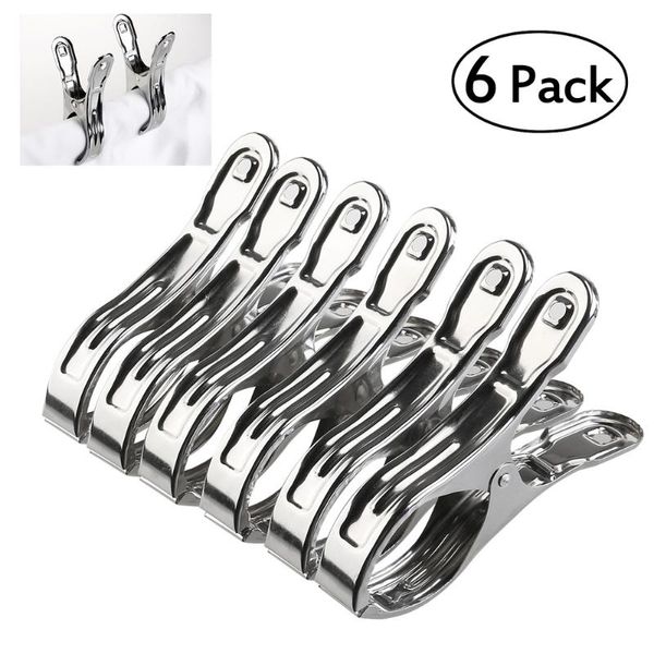 

clothing & wardrobe storage ultnice 6pcs stainless steel large beach towel clips plastic clothespins clothes pegs hanger clamp