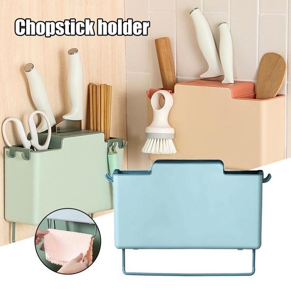 

kitchen storage & organization chopstick cage wall-mounted household non-perforated holder drain thickened suit for