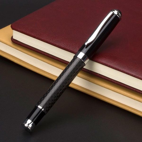 

gel pens creative carbon fiber rod metal ballpoint pen heavy for school stationery case gift roller ball
