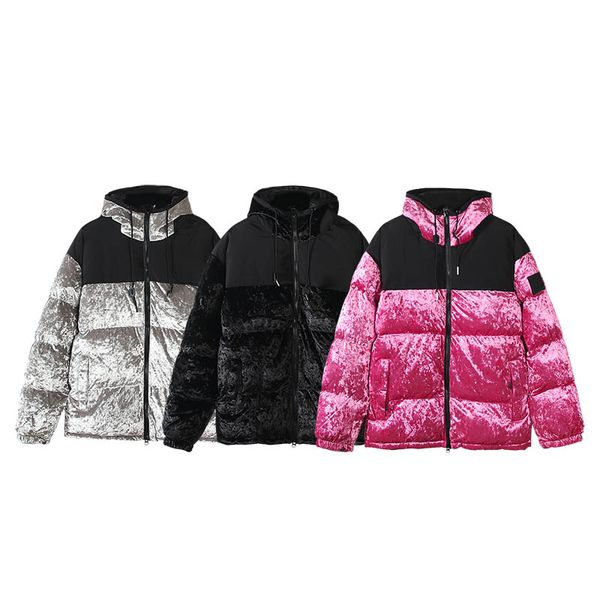 

men's fashion down parkas men womens winter outerwear coats with letter print hooded jacket coat thick casual natural color, Black