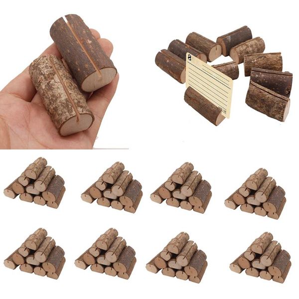 

party decoration 80pcs wooden name place card holder memo note clip home decor