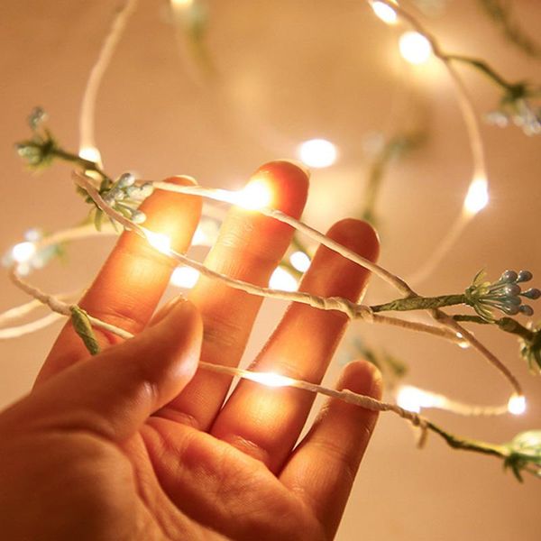 

strings fairy garden led fruit copper wire lamp string rattan heart lights for room decoration christmas day wedding lantern