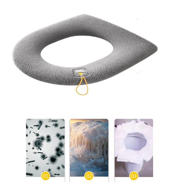 

toilet seat covers winter soft with handle warmer closestool mat pad cushion cover