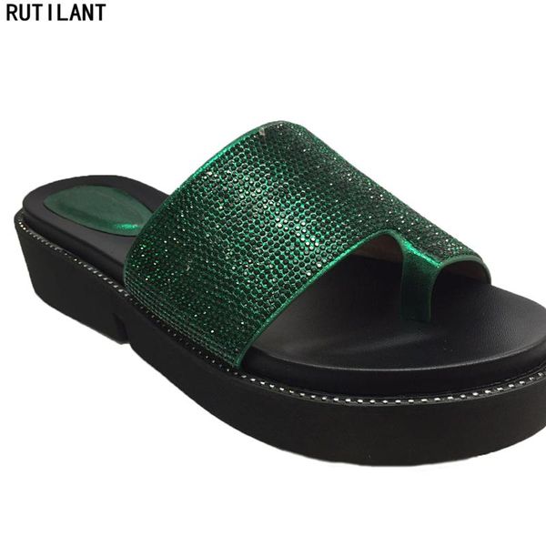 

dress shoes fashion designer women luxury 2021 low heels party decorated with rhinestone african woman pumps slip on, Black