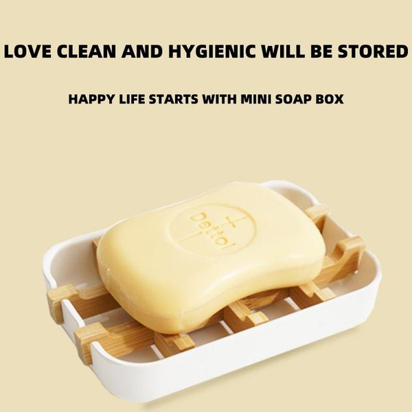 

soap dishes double layers handmade box travel portable lid with drain layer draining holder dish bathroom accessories