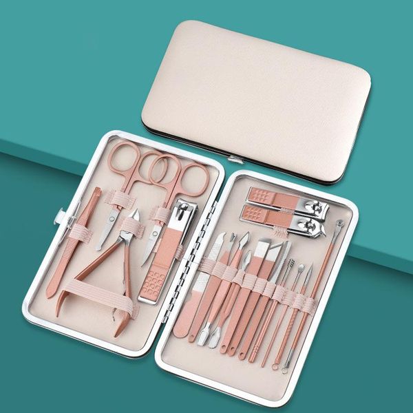 

nail art kits 7-18pcs/set professional stainless steel cutter pedicure supplies for professionals travel set manicure clipper