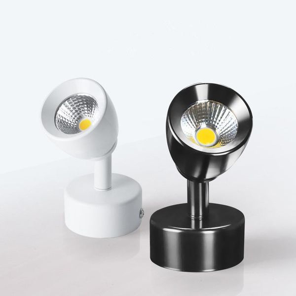 

spotlights led surface mounted ceiling lights 3w 5w 360 rotating adjust spot light downlight background wall