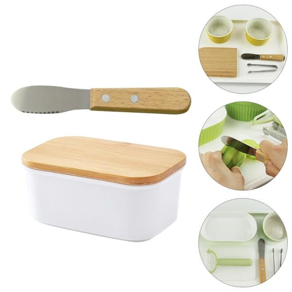 

dishes & plates portable butter box melamine container carton with button cutter