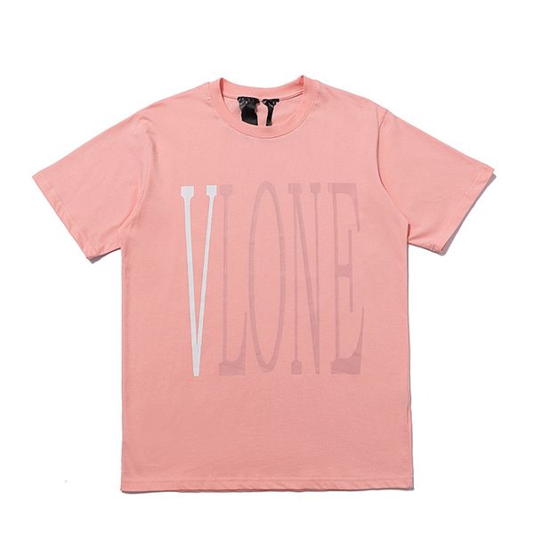 

summer trend short sleeve vlones basic limited girl pink t-shirt for men and women, White