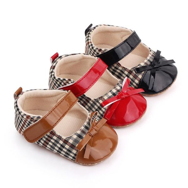 

first walkers baby girl plaid cute princess shoes soft sole patchwork toddler cirb