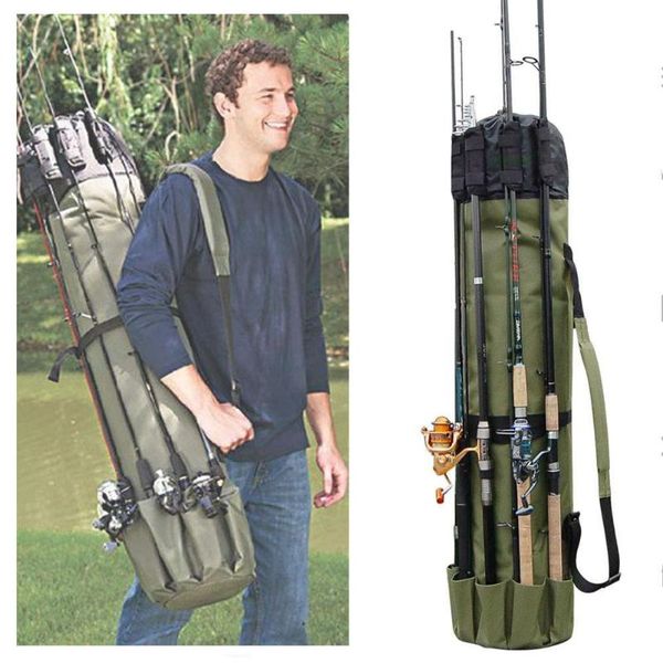 

fishing accessories portable multifunction nylon outdoor rod tackle tools storage bag pouch backpack bags camping equipment
