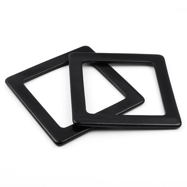 

bag parts & accessories 2pcs black square hard feel good 12x12cm resin handle hand cloth wrist diy luggage handbag