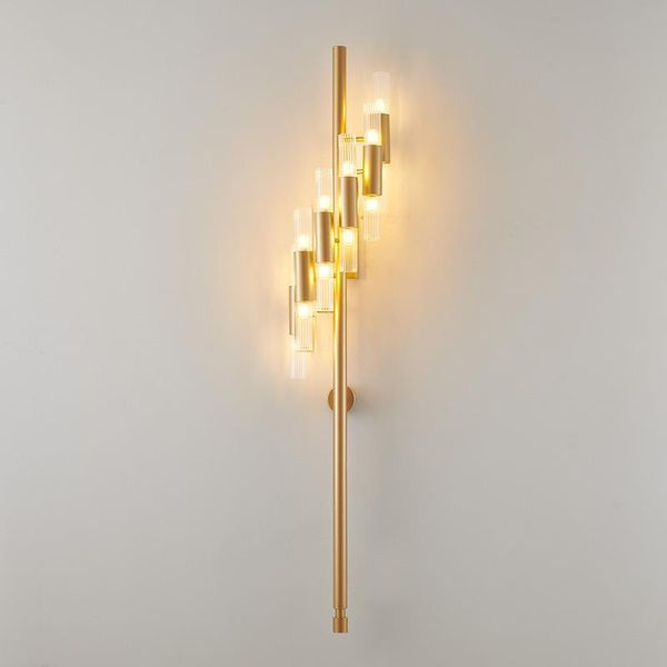 

wall lamps creative long lamp simple wrought iron glass high-end atmospheric for background wall/corridor/living room/staircase
