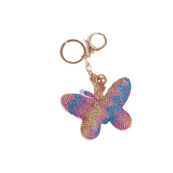 

butterfly keychains key ring car purse bags insect charms gifts 211834, Silver