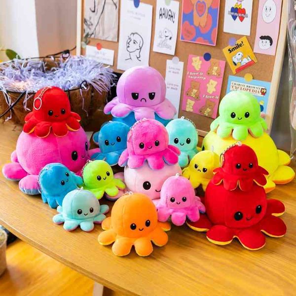 

color changing flip plush toy happy angry little ocs doll