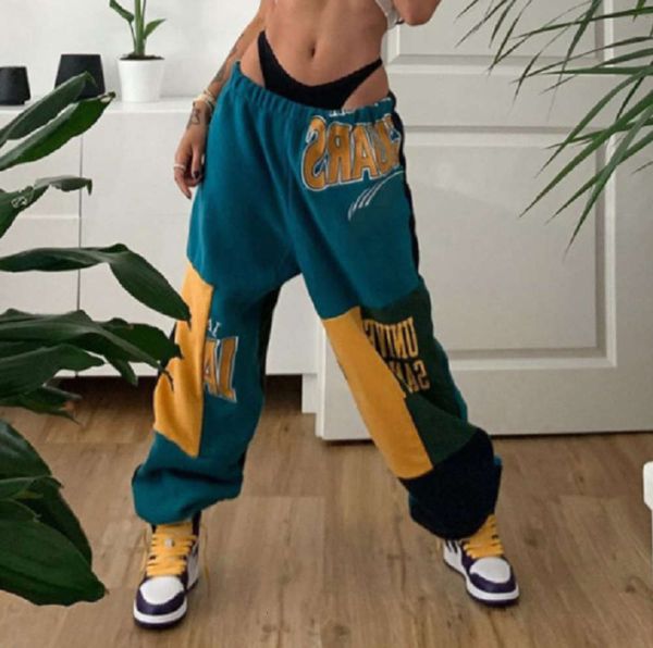 

women's loose digital printing casual pants sportswear, Black;white