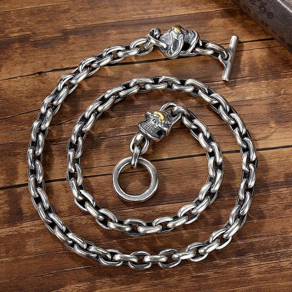 

chains alpine dragon skull pendant domineering male silver necklace female european and american trendy jewelry accessories