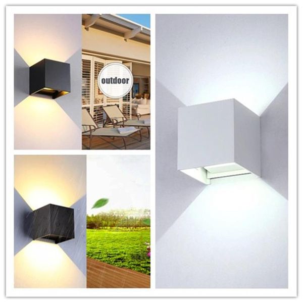 

wall light ip65 outdoor waterproof adjustable angle porch bedroom garden av85-265v aluminum indoor lighting lamp lamps