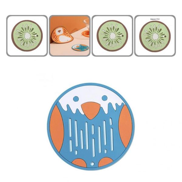 

mats & pads 5pcs lovely anti-skid table mat place round protective