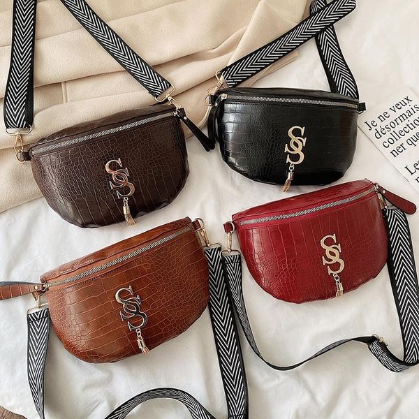 

women bag casual waist leather crossbody trendy chest belt for 2021 female bags