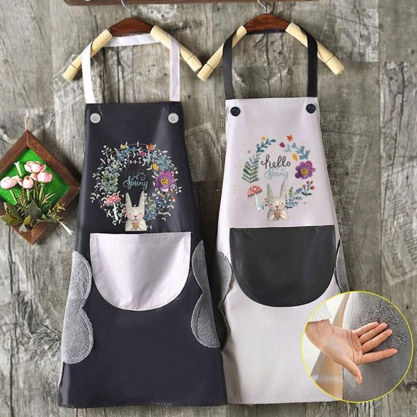 

aprons kitchen for women men household wipeable waterproof oil-proof tablier cuisine femme baking accessories