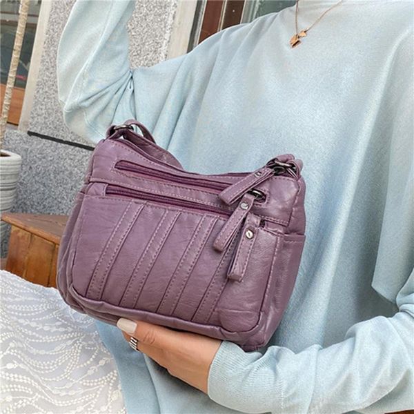 

evening bags women's korean-style pu soft leather shoulder bag middle-aged women mommy messenger large capacity