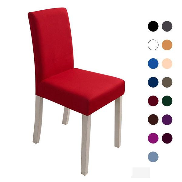

chair covers 11color solid color cover spandex stretch elastic slipcovers for dining room wedding banquet el home decor