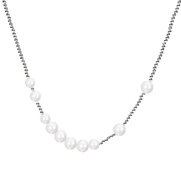 

chillwave hiphop luxury pearls necklace fashion chain chains, Silver