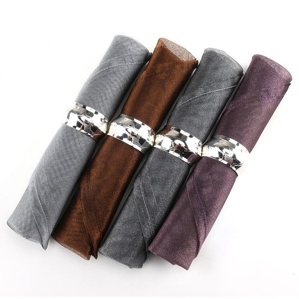

table napkin tai 5pcs/set 46*46cm gauze solid for wedding party napkins cloth el decor home textiles