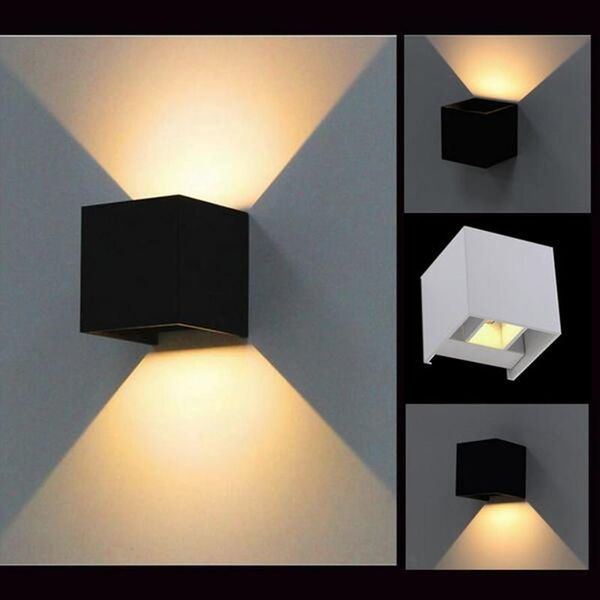 

wall lamps 5pcs dimmable 8w /10w ip65 adjustable surface mounted outdoor cube led lamp, lamp ,up and down light