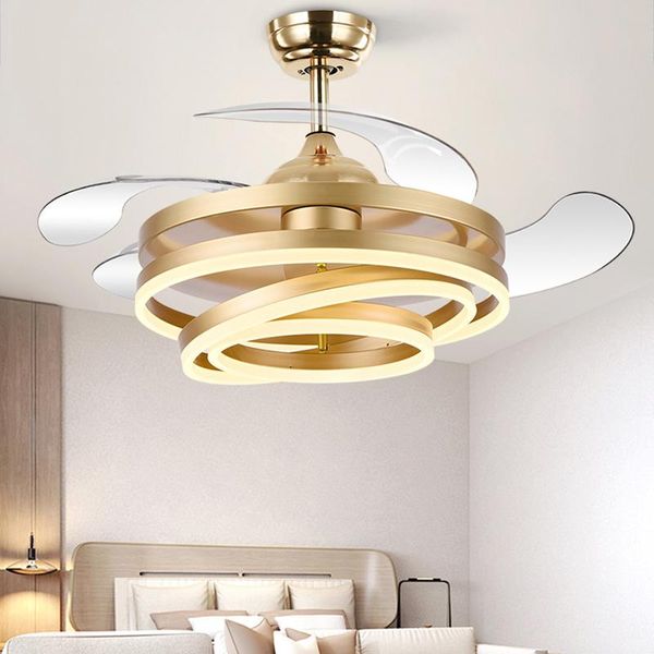 

ceiling fans nordic bedroom decor led lights for room fan light lamp restaurant dining with remote control