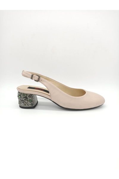 

sandals women powder color genuine leather, Black