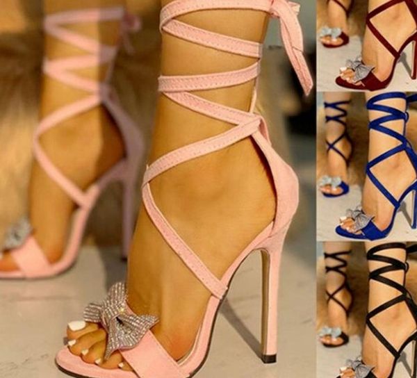 

bow high heels leather one-strap sandals pumps party shoes woman sandalias women gladiator mujer sapato feminino sa0336 dress, Black