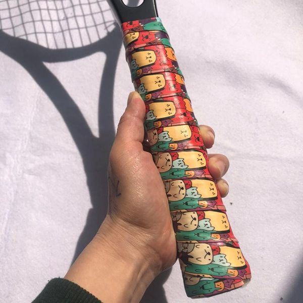 

5pcs zarsia 2021 printing tennis racket overgrips 0.75mm colorful badminton sweatband squash, Yellow;black