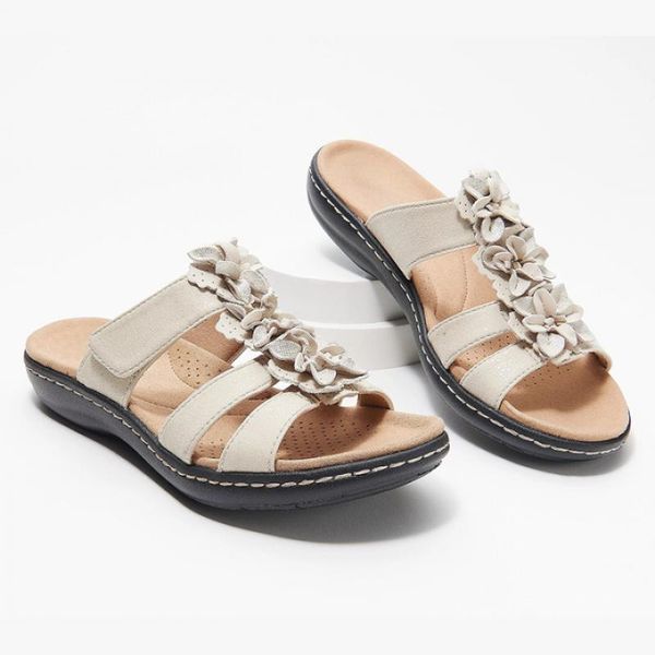 

slippers 2021 women casual platform shoes solid color open toe lady flowers slip-on slides sandals chaussure femme, Black