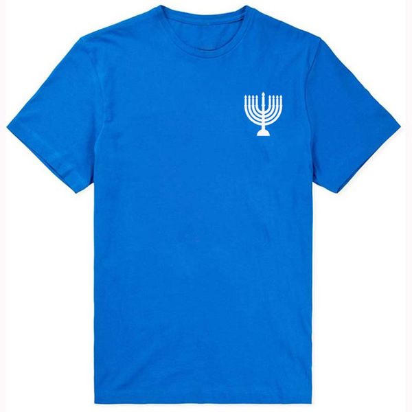 

women's t-shirt short sleeve casual tee shirt cotton t hanukkah candlestick christmas graphic shirts chemise femme, White