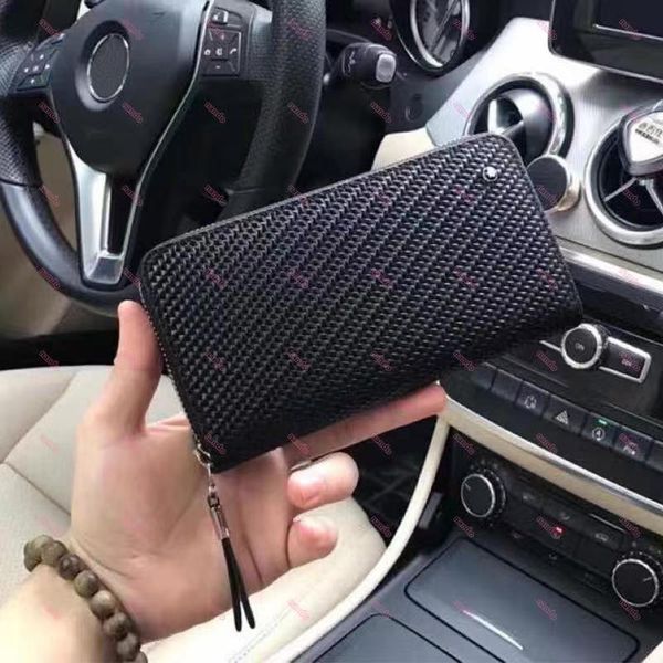

new men's luxury designer zipper wallet with brand box c106, Red;black